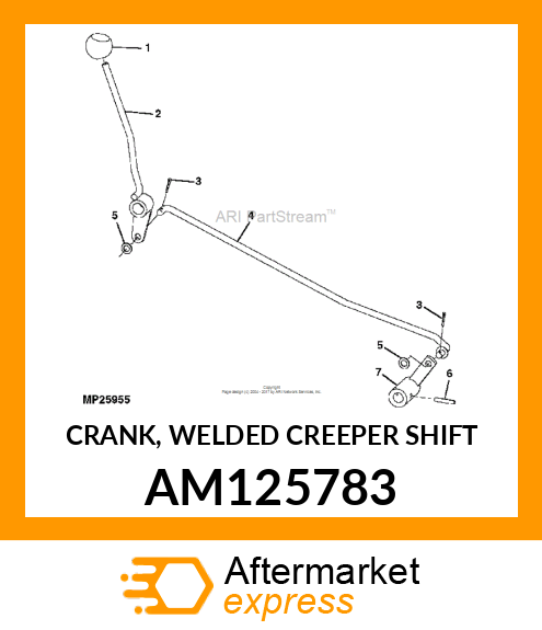 CRANK, WELDED CREEPER SHIFT AM125783