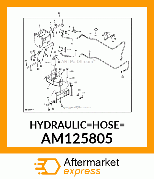 HYDRAULIC HOSE, HOSE, HYDRAULIC AM125805