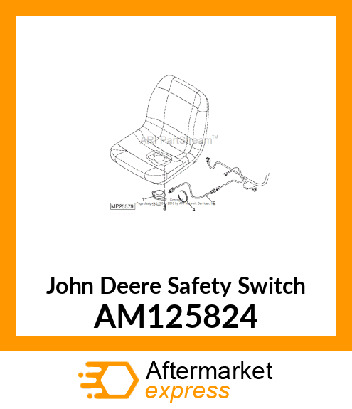 SWITCH, SWITCH, SEAT N/O CUSHION B AM125824