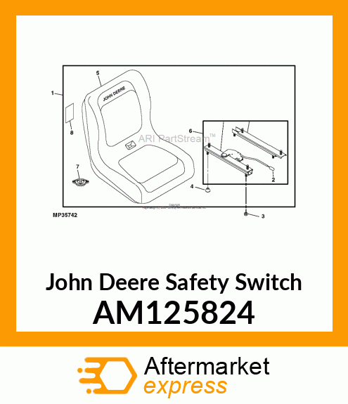 SWITCH, SWITCH, SEAT N/O CUSHION B AM125824