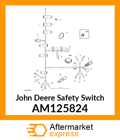 SWITCH, SWITCH, SEAT N/O CUSHION B AM125824