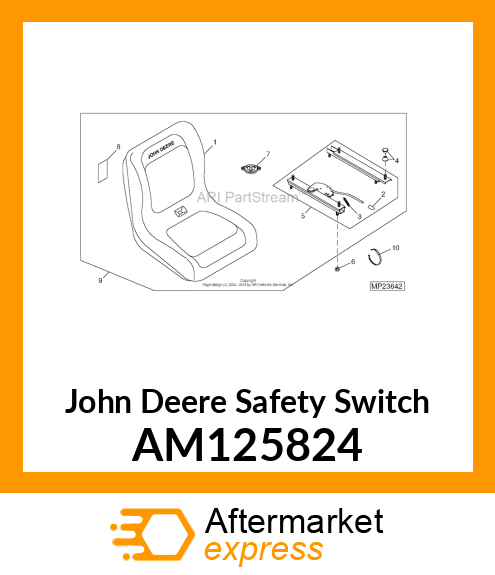 SWITCH, SWITCH, SEAT N/O CUSHION B AM125824