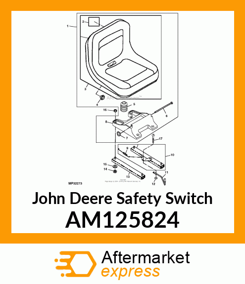 SWITCH, SWITCH, SEAT N/O CUSHION B AM125824