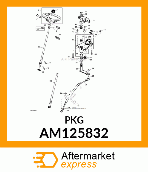 Shaft - SHAFT, STEERING ASSY AM125832