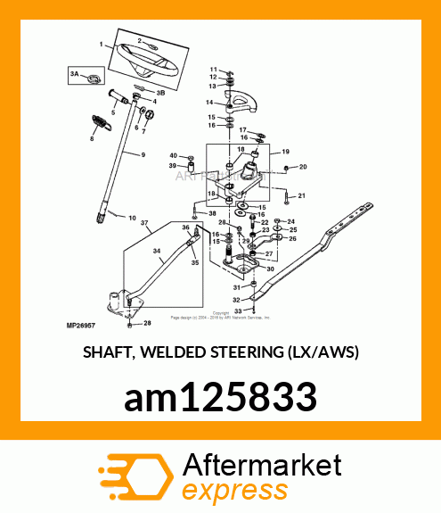 SHAFT, WELDED STEERING (LX/AWS) am125833