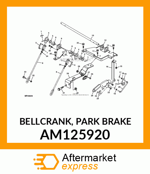 BELLCRANK, PARK BRAKE AM125920