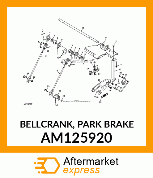 BELLCRANK, PARK BRAKE AM125920