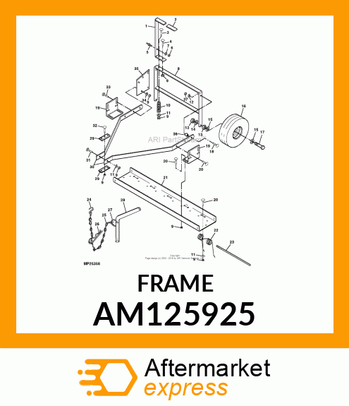 FRAME, CARRIAGE ASSY AM125925