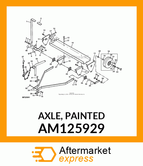 AXLE, PAINTED AM125929
