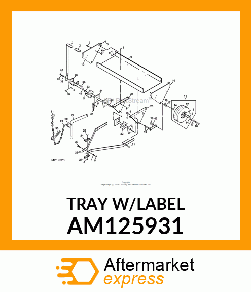 TRAY W/LABEL AM125931