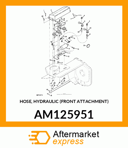 HOSE, HYDRAULIC (FRONT ATTACHMENT) AM125951