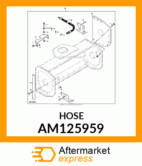 HYDRAULIC HOSE, HOSE, HYDRAULIC EX AM125959