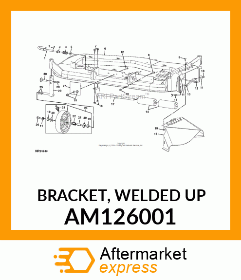 BRACKET, WELDED UP AM126001
