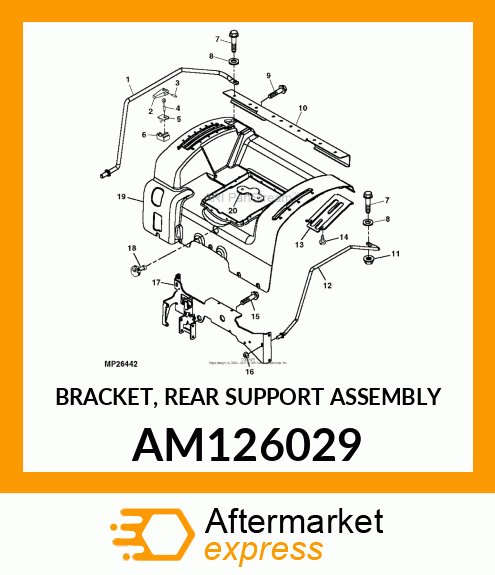 BRACKET, REAR SUPPORT ASSEMBLY AM126029