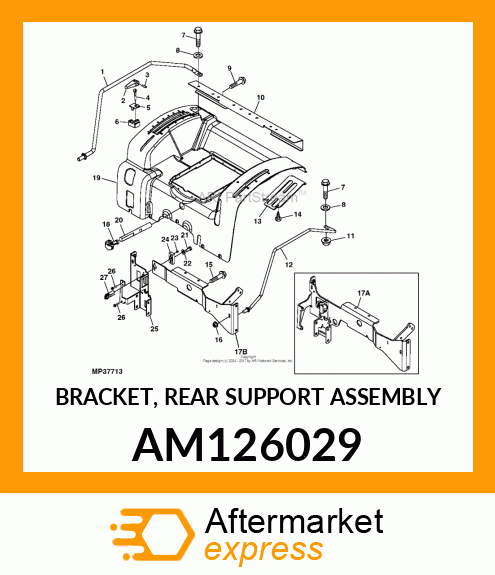 BRACKET, REAR SUPPORT ASSEMBLY AM126029