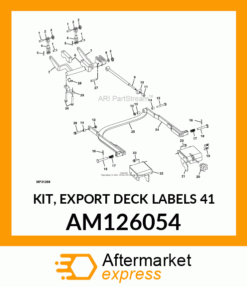 KIT, EXPORT DECK LABELS 41 AM126054