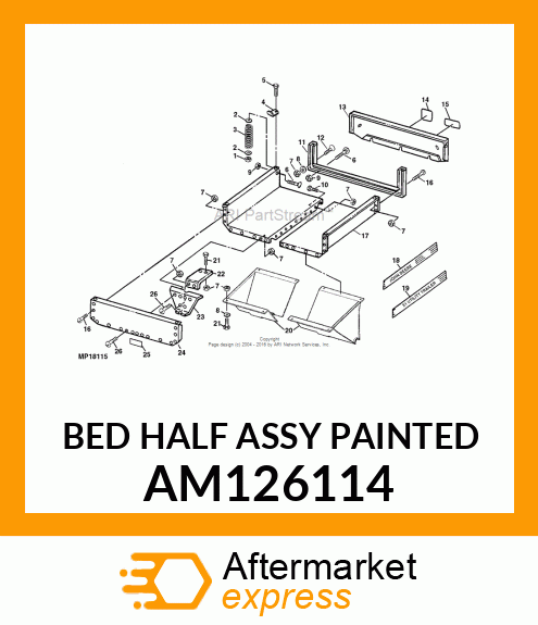 BED HALF ASSY AM126114