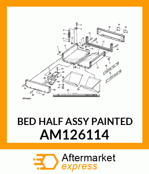 BED HALF ASSY AM126114