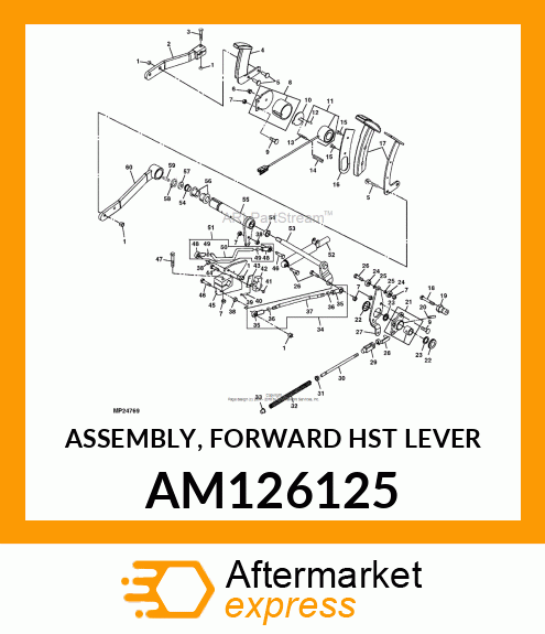 ASSEMBLY, FORWARD HST LEVER AM126125