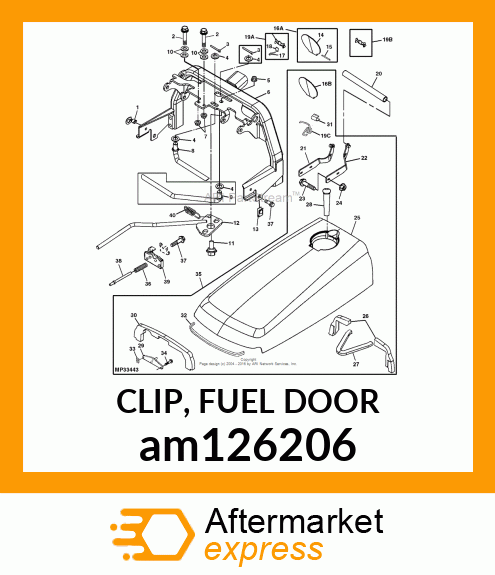 CLIP, FUEL DOOR am126206