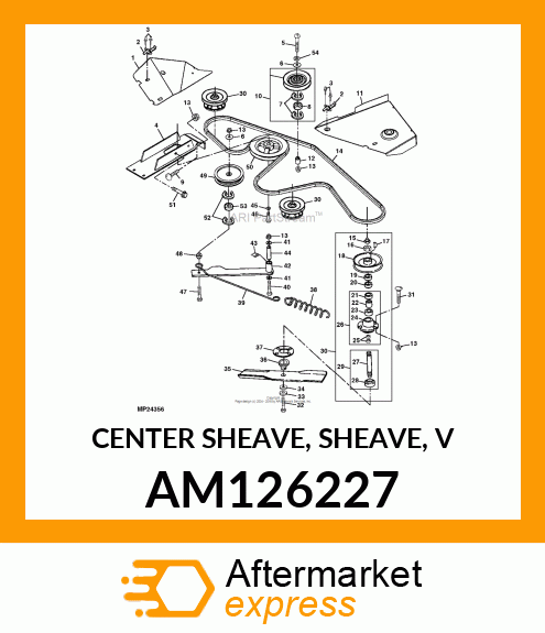 CENTER SHEAVE, SHEAVE, V AM126227