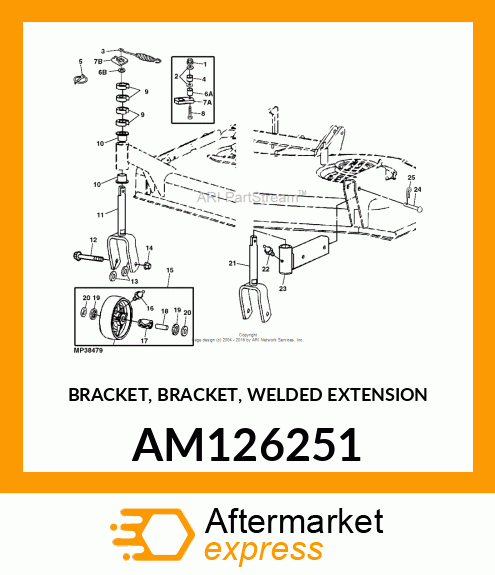 BRACKET, BRACKET, WELDED EXTENSION AM126251