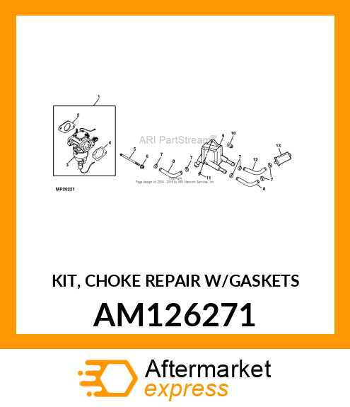 KIT, CHOKE REPAIR W/GASKETS AM126271