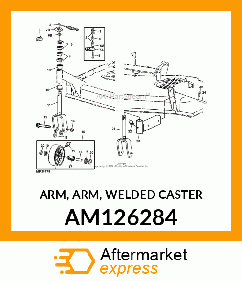ARM, ARM, WELDED CASTER AM126284