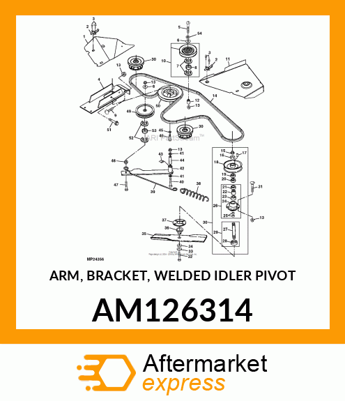 ARM, BRACKET, WELDED IDLER PIVOT AM126314