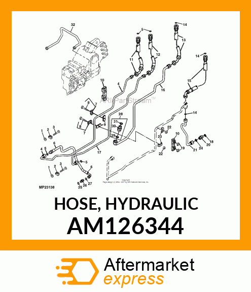 HOSE, HYDRAULIC AM126344