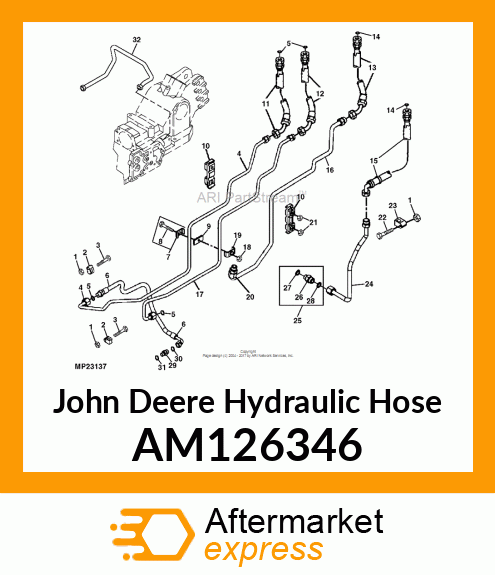 HOSE, HYDRAULIC AM126346
