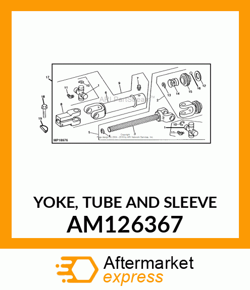 YOKE, TUBE AND SLEEVE AM126367