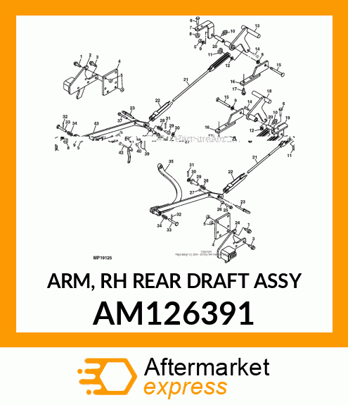ARM, RH REAR DRAFT ASSY AM126391