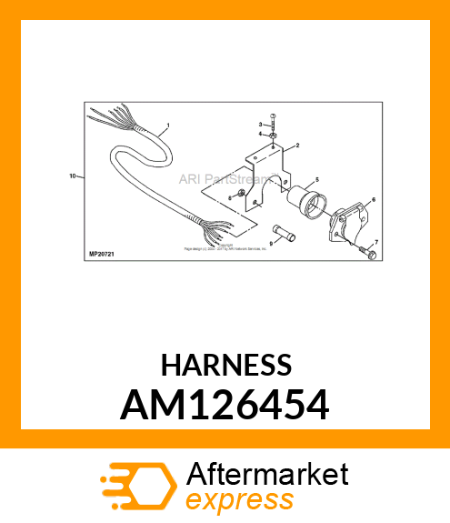 HARNESS, WIRING TRAILER CONNECTOR AM126454