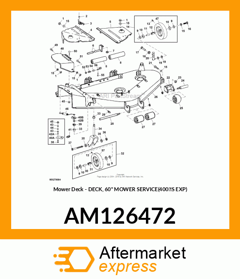 Mower Deck - DECK, 60" MOWER SERVICE(400'S EXP) AM126472