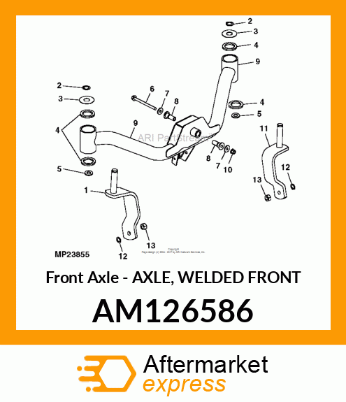 Axle Welded Front AM126586