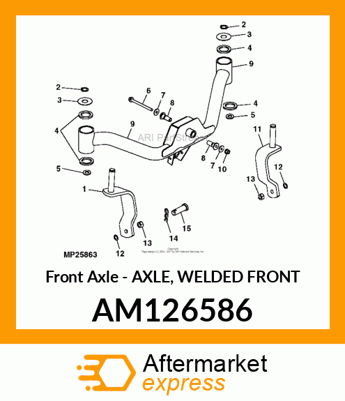 Axle Welded Front AM126586