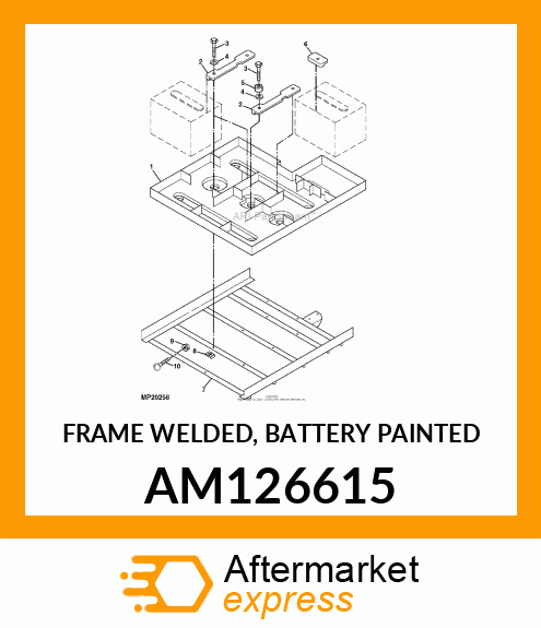 FRAME WELDED, BATTERY PAINTED AM126615