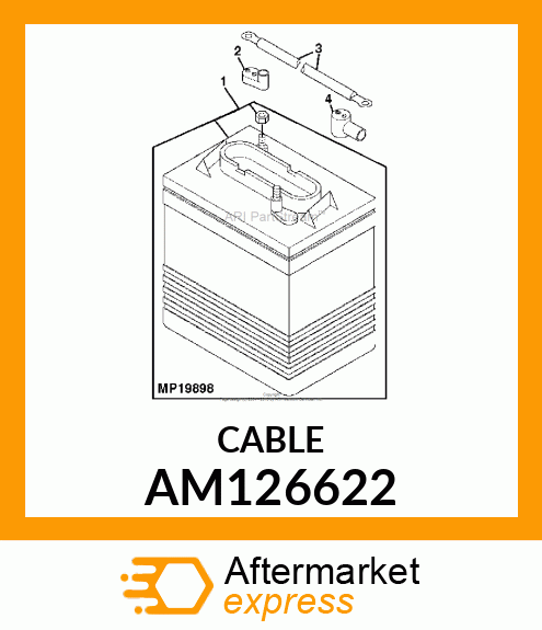 CABLE, BATTERY POWER AM126622