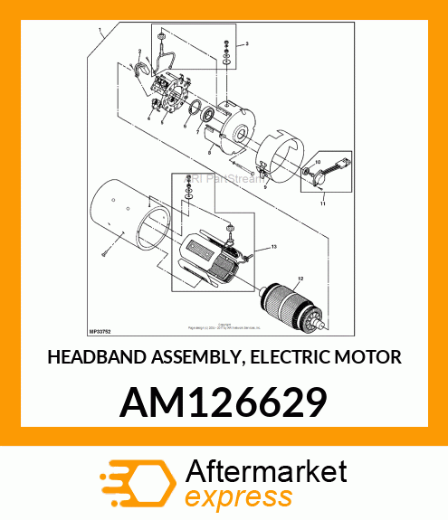 HEADBAND ASSEMBLY, ELECTRIC MOTOR AM126629