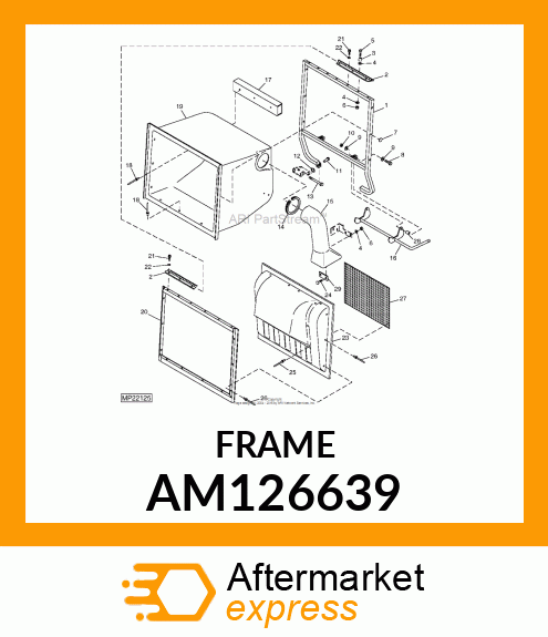 FRAME, MAIN ASSEMBLY (PAINTED) AM126639