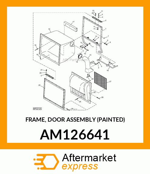 FRAME, DOOR ASSEMBLY (PAINTED) AM126641
