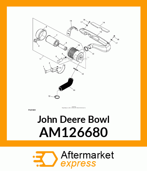 BOWL, AIR FILTER CANISTER AM126680