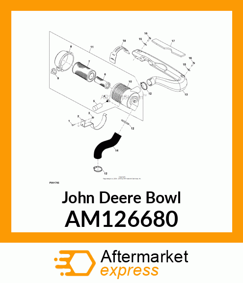 BOWL, AIR FILTER CANISTER AM126680