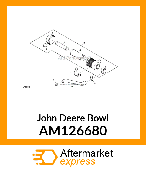 BOWL, AIR FILTER CANISTER AM126680