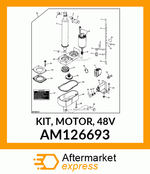 KIT, MOTOR, 48V AM126693