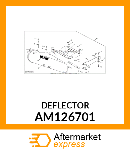 BAFFLE, ASSEMBLY (PAINTED) AM126701