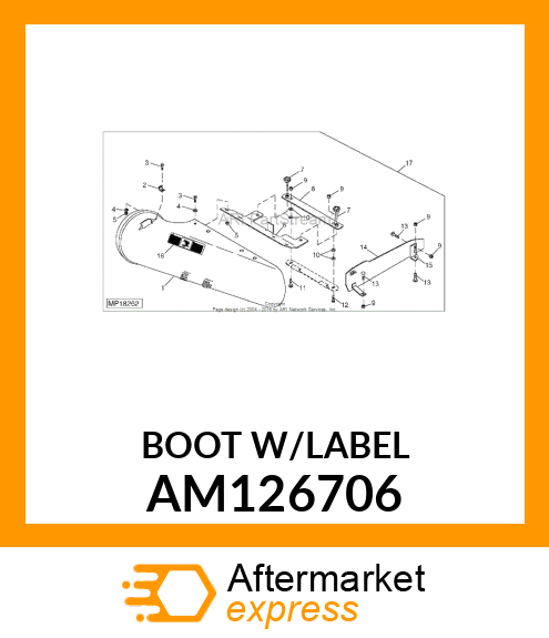 BOOT, BOOT ASSEMBLY W/LABELSERVICE AM126706