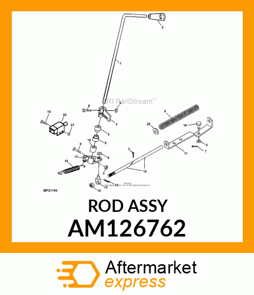 Spring - ROD, PTO SPRING ASSY (38") AM126762