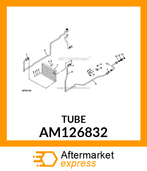 TUBE, SCU RETURN TEE TO COOLER AM126832